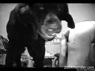 Night shoots of looker and her dog sexual act