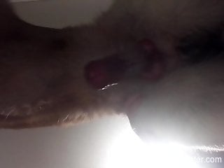 White animal showing off its massive cock for the cam