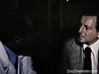 Hot brunette filmed in vintage zoophilia scenes getting fucked